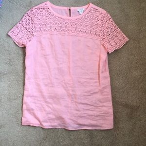 pink JCrew shirt
